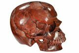 Realistic, Polished Red Brecciated Jasper Skull #116493-3